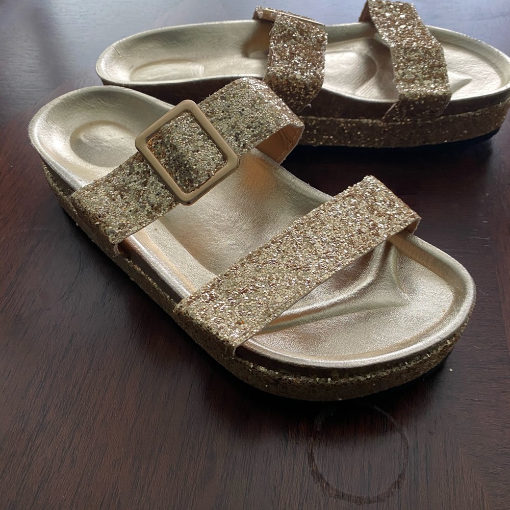 Gold sparkle Sandles